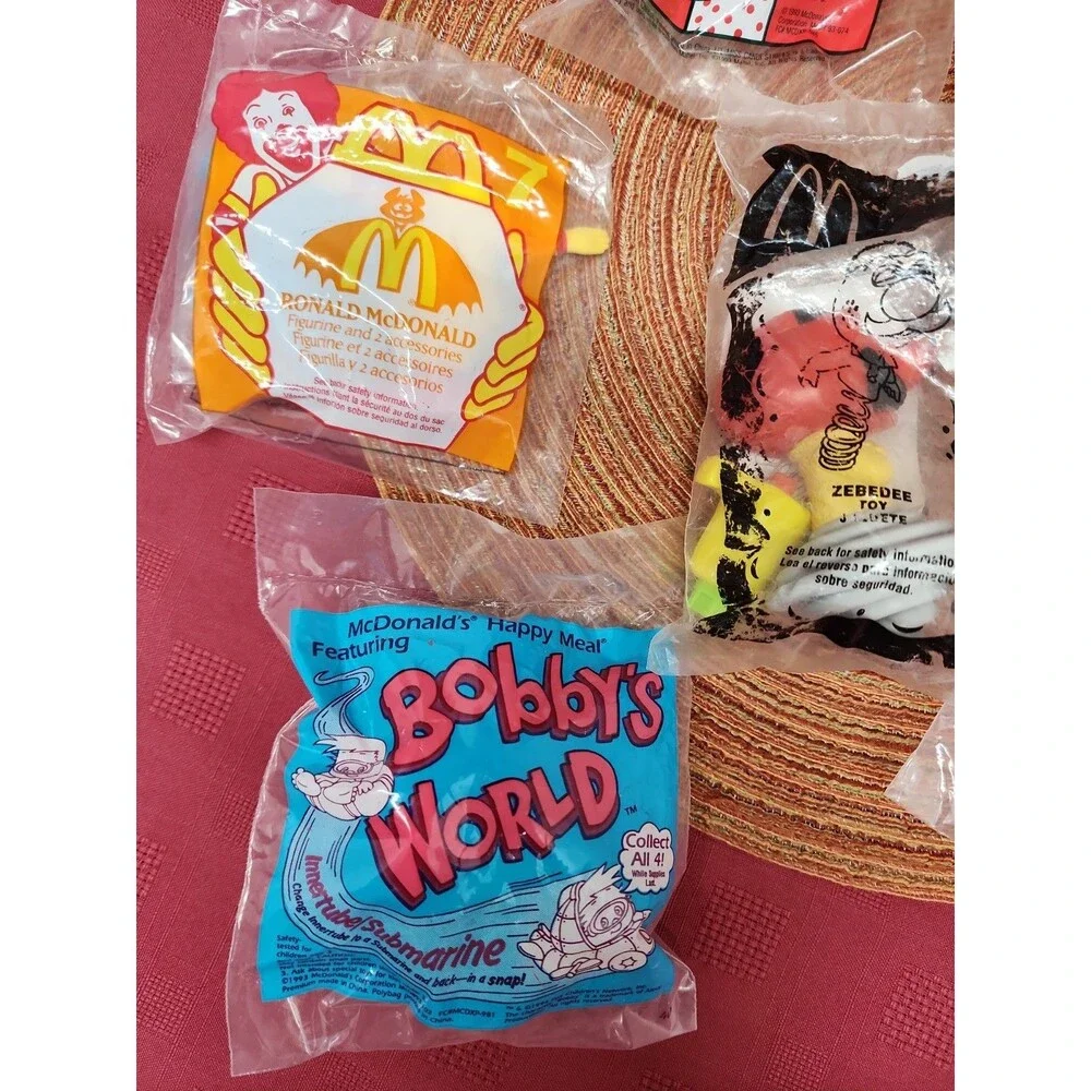 Vintage McDonald's Happy Meal Toys Lot Of 6 New In Package Assorted Years